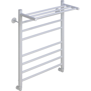 Полотенцесушитель водяной Comfysan Luce W-8 80х50 белый матовый, с полкой