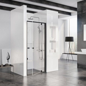 Душевая дверь в нишу Ravak Pivot PDOP1-80 Transparent, профиль черный