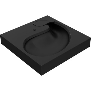 Раковина STWORKI Дублин RSDb600 60 см черная матовая, на стиральную машину