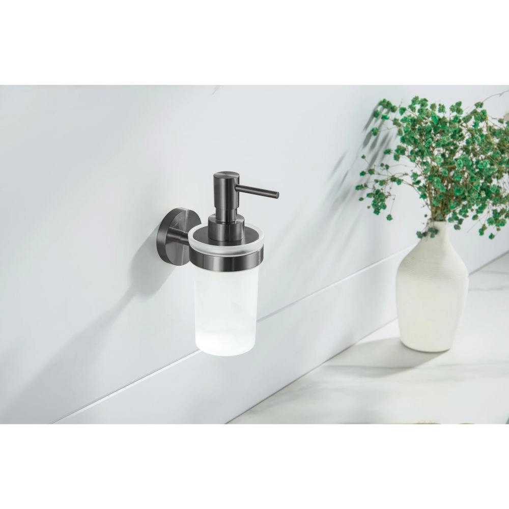 Купить Дозатор Aquatek Европа AQ4105BGM оружейная сталь в Москве с доставкой Дозатор Aquatek Европа AQ4105BGM оружейная сталь