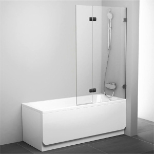 Шторка на ванну Ravak BVS2-100 R Transparent, фурнитура хром + монтажный комплект