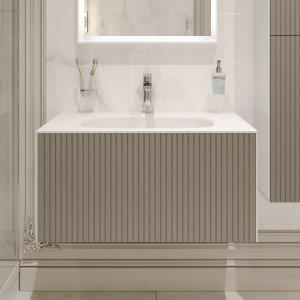 Тумба с раковиной STWORKI Олланд 80 бежево-серая Тумба с раковиной STWORKI Олланд 80 бежево-серая