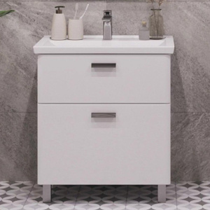Тумба с раковиной SanStar Gretta 60 напольная, белая, раковина Sanita luxe Fest 60