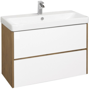 Тумба с раковиной Aquaton Сканди 90 1A2519K0SDZ90 белая, дуб рустикальный Тумба с раковиной Aquaton Сканди 90 1A2519K0SDZ90 белая, дуб рустикальный