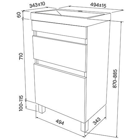 Купить Мебель для ванной IDDIS Zodiac 50 напольная, с ящиками в Москве с доставкой Мебель для ванной IDDIS Zodiac 50 напольная, с ящиками