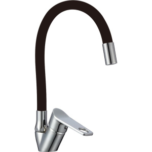 Смеситель для кухни РМС SL137BL 016F хром, черный, с гибким изливом Смеситель для кухни РМС SL137BL 016F хром, черный, с гибким изливом