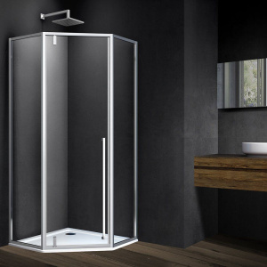 Душевой уголок Vincea Penta VSP-3P900CL 90x90, профиль хром, стекло прозрачное Душевой уголок Vincea Penta VSP-3P900CL 90x90, профиль хром, стекло прозрачное