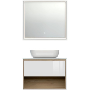 Мебель для ванной Cersanit Louna 80 светлое дерево, со столешницей