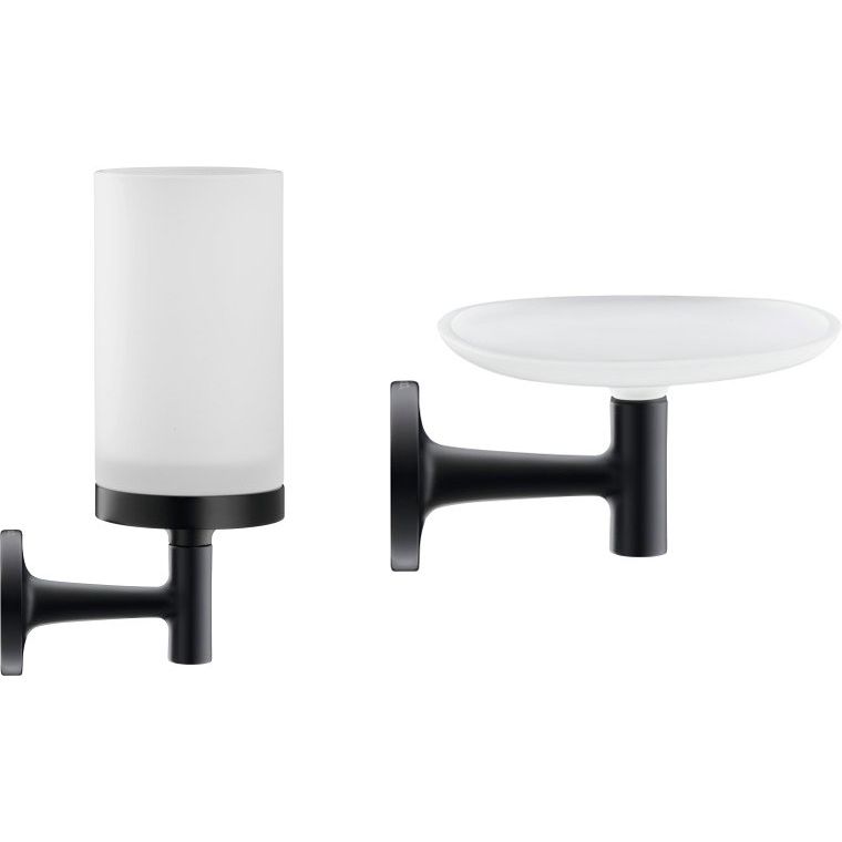 Набор Duravit Starck T Стакан 0099314600 черный + Мыльница 0099334600 черная Набор Duravit Starck T Стакан 0099314600 черный + Мыльница 0099334600 черная