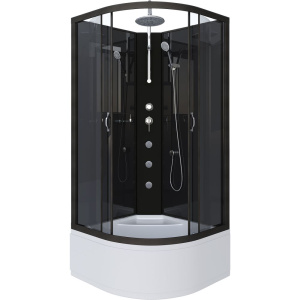 Душевая кабина Niagara Classic NG-6508-14BKTG 90x90 см, без крыши, с гидромассажем и тропическим душем