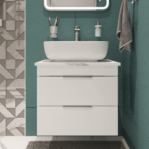 Тумба с раковиной STWORKI Копенгаген 60 белая, со столешницей Stone Energy 60 и сифоном Neo 30987065 Тумба с раковиной STWORKI Копенгаген 60 белая, со столешницей Stone Energy 60 и сифоном Neo 30987065