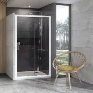 Душевая дверь в нишу Ravak 10° 10DP2-110 Transparent, профиль белый