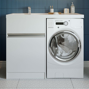 Тумба с раковиной AQUATON Лондри 60 L под стиральную машину