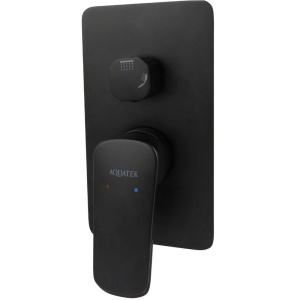 Смеситель для ванны с душем Акватек Вега AQ1046MB С ВНУТРЕННЕЙ ЧАСТЬЮ, матовый черный