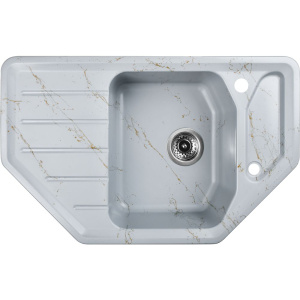 Мойка кухонная Wisent WE08-15 мрамор серо-золотой
