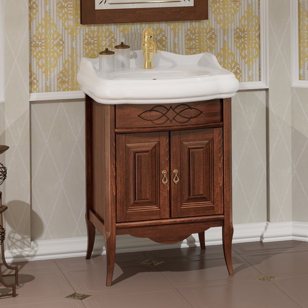 Купить Мебель для ванной Opadiris Лоренцо 60 светлый орех в Москве с доставкой Мебель для ванной Opadiris Лоренцо 60 светлый орех