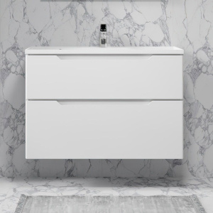 Тумба с раковиной Raval Wector 90, подвесная, белая Тумба с раковиной Raval Wector 90, подвесная, белая