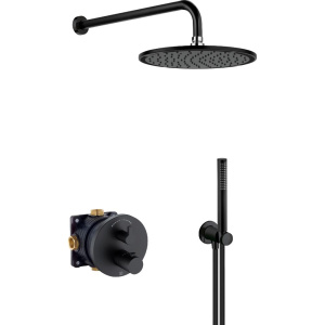 Душевой комплект Kludi Nova Fonte 208313915 С ВНУТРЕННЕЙ ЧАСТЬЮ, черный матовый