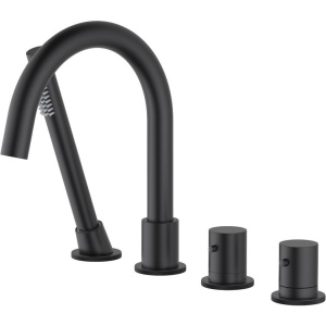 Термостатический смеситель Timo Saona 2330/03Y на борт ванны, матовый черный Термостатический смеситель Timo Saona 2330/03Y на борт ванны, матовый черный