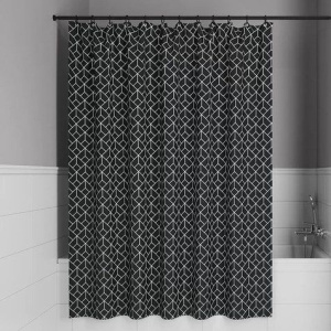Штора для ванной IDDIS Base BB02P18i11 180х200, черно-белая