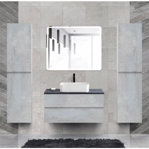 Мебель для ванной Cezares Molveno 46 100 beton, со столешницей Мебель для ванной Cezares Molveno 46 100 beton, со столешницей