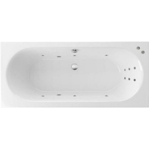 Акриловая ванна Excellent Oceana Slim WAEX.OCE18S.LINE 180x80 см, с гидромассажем, с каркасом, со сливом-переливом