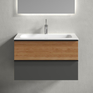 Тумба с раковиной Sancos Delta 80 дуб красный, графит Тумба с раковиной Sancos Delta 80 дуб красный, графит