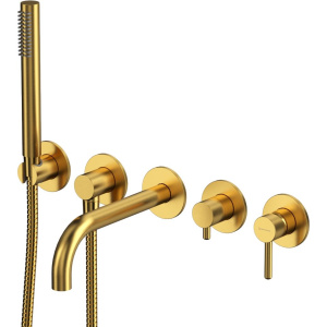 Смеситель для ванны с душем WHITECROSS Y Y1240GLB С ВНУТРЕННЕЙ ЧАСТЬЮ, брашированное золото Смеситель для ванны с душем WHITECROSS Y Y1240GLB С ВНУТРЕННЕЙ ЧАСТЬЮ, брашированное золото