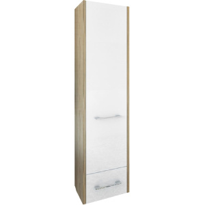 Шкаф-пенал Sanflor Ларго 2 R, вяз швейцарский, белый