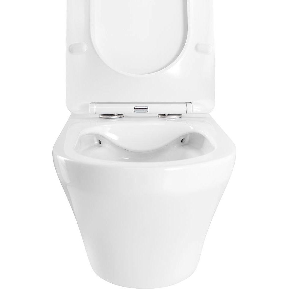 Купить Унитаз подвесной Art&Max Gina AM218CHR/SC с микролифтом, белый в Москве с доставкой Унитаз подвесной Art&Max Gina AM218CHR/SC с микролифтом, белый