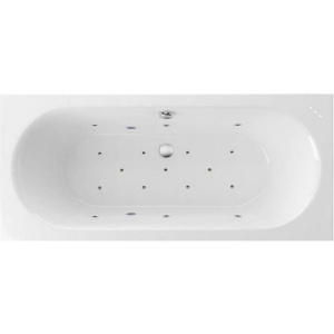 Акриловая ванна Excellent Oceana Slim WAEX.OCE17S.RELAX 170x75 см, с гидромассажем, с каркасом, со сливом-переливом