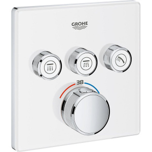 Термостатический смеситель Grohe Grohtherm SmartControl 29157LS0, для душа, moon white