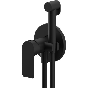 Гигиенический душ Remer Infinity I65WNO черный матовый, со смесителем, С ВНУТРЕННЕЙ ЧАСТЬЮ