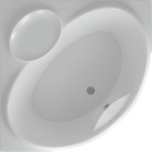 Акриловая ванна Акватек Эпсилон EPS150-0000066 150x150 см, угловая, вклеенный каркас, с экраном, со сливом-переливом, четверть круга