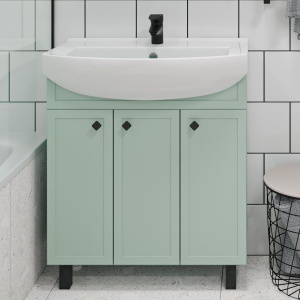 Тумба с раковиной Runo Римини 75 мята