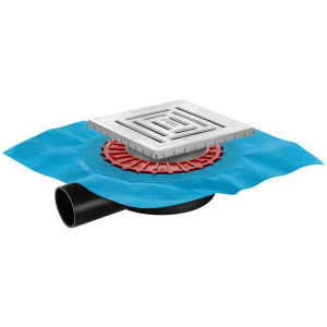 Душевой трап Berges Zentrum Uno 090372, 15x15 см, матовый хром