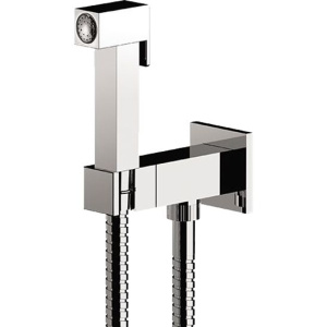 Гигиенический душ Remer Qubika Q64 со смесителем, С ВНУТРЕННЕЙ ЧАСТЬЮ