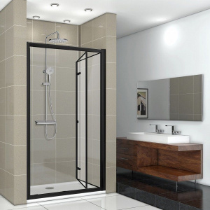 Душевая дверь в нишу Ceruttispa Bella D91B 90 см, профиль черный