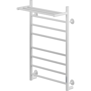 Полотенцесушитель электрический Ника Way 2 80/50, с полкой, матовый белый RAL9016
