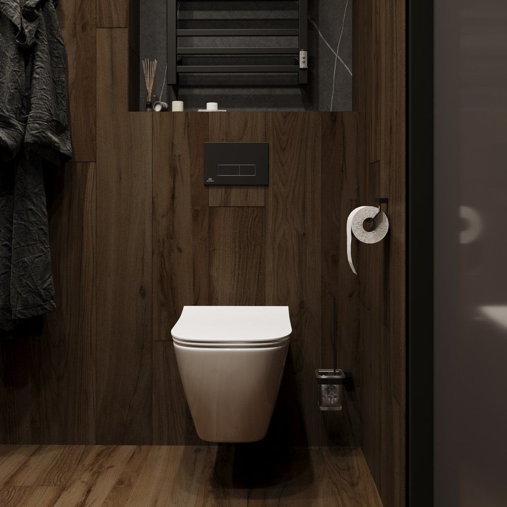 Купить Кнопка смыва Ideal Standard Oleas R0121A6 черная в Москве с доставкой Кнопка смыва Ideal Standard Oleas R0121A6 черная