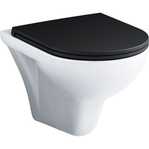 Унитаз подвесной AM.PM Gem FlashClean C901700SCmb безободковый, с микролифтом, крышка черная