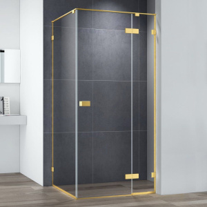Душевой уголок Cezares Bellagio BELLAGIO-A-1-100-C-BORO 100х100, брашированное золото