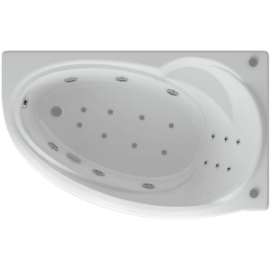 Акриловая ванна Aquatek Бетта 170х97 BET170-0000009 (пневмоуправление), с фронтальным экраном+спинной массаж 6 форс.