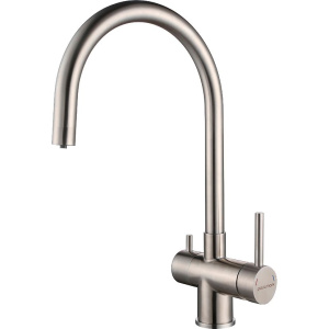 Смеситель для кухни Paulmark Heller He213218-SS, нержавеющая сталь