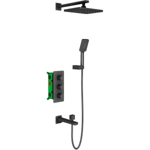 Душевой комплект Timo Petruma SX-5149/03SM черный, С ВНУТРЕННЕЙ ЧАСТЬЮ