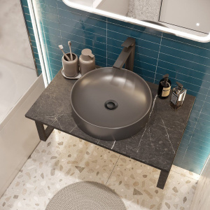 Раковина STWORKI накладная 43 3043-110 черная Раковина STWORKI накладная 43 3043-110 черная