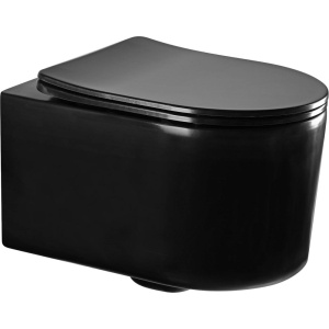 Унитаз подвесной Акватек Мия AQ2004-MB безободковый, матовый черный