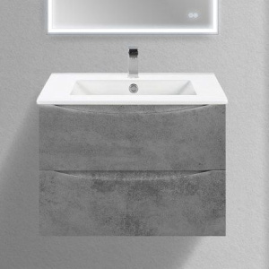 Тумба с раковиной Vincea Mia Slim 70, 2 ящика, бетон Тумба с раковиной Vincea Mia Slim 70, 2 ящика, бетон