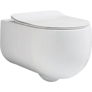 Унитаз подвесной Kerasan Flo 311130 безободковый, белый матовый Унитаз подвесной Kerasan Flo 311130 безободковый, белый матовый