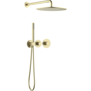 Душевой комплект Timo Saona SX-2359/17SM С ВНУТРЕННЕЙ ЧАСТЬЮ, с термостатом, золото матовое